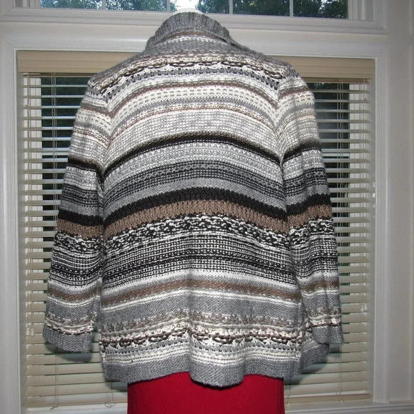J. JILL Cardigan Knit Wool Blend Sweater Size L - Picture 3 of 5